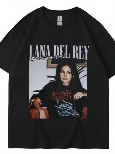 New Lana Del ReyS Graphic Print T Shirt Fashion Vintage Hip Hop Streetwear Men Women Cotton Oversized T-shirt Trendy Short