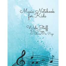MUSIC NOTEBOOK - WIDE STAFF Music Notebook For Wide Staff Blank Paper 6 Staves Per Page Staff Paper Notebook 100 Pages 8.5"x11": Wide... Wide Staff Blank Manuscript Paper - como en la foto - Ver 3