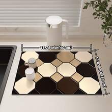 厨房餐具沥水垫 吸水速干咖啡沥水垫 餐垫 餐具沥水垫 餐具地毯 - 花色 - 查看 17