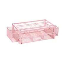 带抽屉和笔筒的电脑显示器支架，双层金属显示器增高架，桌面收纳架，带储物功能的显示器支架，适用于台式电脑、笔记本电脑和打印机 - 彩色 - 查看 8