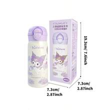 Miniso Sanrio Kuromi Lesi Dual - Drinking Series 304 Insulated Cup 360mL/12.17oz, For Daily Commute, Cute And Healing Style, Dual - Drinking Design Is Super Convenient(1PC) - Purple - View 12