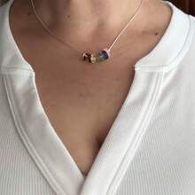 7 Chakra Necklace Exquisite 7 Original Healing Crystals Made Women's Holiday Blessing Gift - Silver/Necklace - View 4