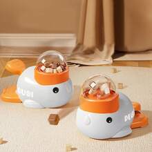 1pc Pet Feeder, Interactive Pet Toy, Battery Free, Cute Duck Shaped With Transparent Window Snack Dispenser, Manual Pet Feeder Toy, Dog Treat Puzzle Dispenser