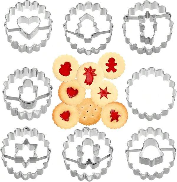 Weihnachtsplätzchen Ausstecher Set - Keksausstecher für festliche Weihnachtsbäckerei
