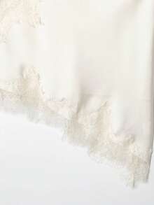 Seelio 新款女式时尚欧美风蕾丝装饰性感内衣式上衣 - 米色 - 查看 8