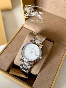 Burberry The City Silver Dial Silver Steel Strap Watch for Women - 銀色 - 查看 4