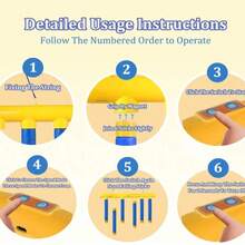 儿童快速反应接球游戏 - 室内运动及专注力训练玩具，耐用塑料材质，多种颜色可选 - 彩色 - 查看 11