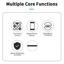 Tuya Bluetooth Smart Key Box Storage Lock Key Digital Security Lockbox Combination Code Unlock Door Airbnb Rental Support Unlocking With Smart Life APP