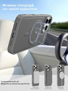 适用于 13、16 Pro Max/17 Pro Max 的高品质 PU 皮革手机壳；混合材质手机壳；时尚防摔手机壳，适用于荣耀手机 - 灰色 - 查看 6