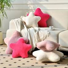 Gối trang trí hình ngôi sao - Gối lông giả mềm mại, thích hợp cho giường, ghế sofa và cắm trại. Trang trí nhà hiện đại, quà tặng Ngày Valentine cho người yêu và con gái, trang trí phòng ngủ | Phong cách đương đại | Có thể giặt máy - Nhiều màu - Xem 10