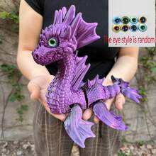 1 件 3D 打印龙雕像，具有逼真眼睛和可移动关节的家居装饰，圣诞礼物，适合任何场合，生日礼物，3D 打印小雕像 - 彩色 - 查看 30