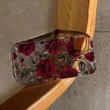 Funda transparente para teléfono Red Rose, adecuada para Apple  16/11/12/13/14/15pro/15 Plus/15 Promax/7plus/8plus/X/Xs Max/Xr/11pro/12pro/13pro/14pro/12mini/13mini/11promax/12promax/13promax/14promax/14plus/6/6s/6plus/7/8/16Pro/16plus/16promax. Una funda de cuerpo completo ofrece protección superior para tu teléfono. - 1 pieza - Ver 2