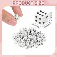 100pcs 8mm Mini Dice Multicolour Available Square Angle Point Dice Party Game Accessories Point Game Props Party Festival Birthday Gift - Multicolor - View 2