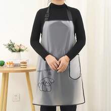Transparent Cartoon TPU Thickened Apron, Waterproof And Oil-Proof, Suitable For Household, Kitchen, Catering, Cooking, Work Wear - White - View 4