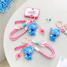 Lilo & Stitch Skateboard Keychain - Official Inspired Bag Charm, Cute Cartoon Character Key Ring For Backpacks/Purses, Soft PVC Collectible Trinket - Multicolor - View 3