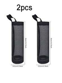 1 pieza Dispensador de bolsas de plástico montado en la pared, Estantería de almacenamiento de bolsas de basura, Organizador colgante de bolsas de plástico de cocina, Caja de malla para colgar la basura de múltiples funciones, Bolsa de malla transpirable para colgar en la pared de uso múltiple, Adecuado para el hogar, la cocina, la playa de verano, los alimentos, el camping, el almacenamiento, la decoración de la habitación, los accesorios de cocina