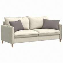 vidaXL 2 Stück Sofakissen 60 X 40 Cm Aus Stoff In Taupe - Grey - View 3