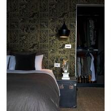 Erfoni Black And Gold Wallpaper Vintage Peel And Stick Wallpaper Special Animals Pattern Contact Paper Stick And Peel Self Adhesive Removable Wall Paper For Countertop Cabinets Covering 78.7x17.7 - 蒙特內哥羅 - 查看 5