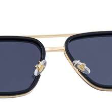 一副新款时尚方形镜框男士眼镜，复古休闲街头优雅双梁户外复古高端时尚眼镜，适合日常佩戴 - 彩色 - 查看 9