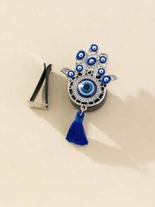 1pc Hamsa Hand Decor Zinc Alloy Car Air Outlet Clip - Multicolor - View 2