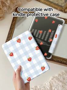 粉色嘴唇印花蝴蝶结图案保护套，兼容 iPad 10 代、iPad 10.2 英寸/iPad Mini 6 英寸/iPad Mini 7/9.7 英寸、Galaxy Tab A9 Plus，3+Y 可折叠防弯折，内置 Pencil 插槽，适用于 2022 年发布的 Kindle（11 代），加固硅胶边角，自动唤醒/睡眠功能，完美日常保护，情人节、圣诞节和春季浪漫礼物之选，时尚简约图案。 - 彩色 - 查看 8