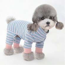 1 pieza Nueva ropa para mascotas, ropa de 4 patas para perros pequeños como Teddy, Pomerania, gatos, cómoda y transpirable ropa de dormir casual, adecuada para primavera, otoño e invierno