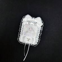 可爱兔猫蕾丝卡套 粉色白色手工卡套 - 均碼 - 查看 21