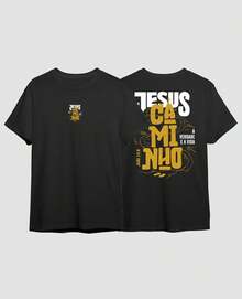 Camiseta Tshirt Streetwear Cristã Jesus É O Caminho A Verdade E A Vida Frase Religiosa Fé - Preto - Visão 3
