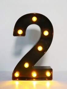 1pc 21.8cm/8.58in Holiday Party Lighting, Christmas Decor Light, Outdoor LED Light, Digits 0-9, Letters A-Z, Christmas Decor Digit Light, Holiday Accessories, Wedding Birthday Party Supplies, Room Scene Decor - Black - View 29
