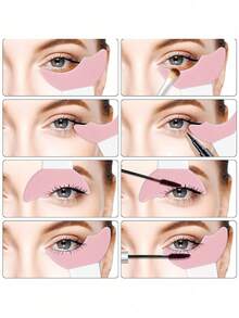 4-Piece Eyeliner Template Set, Waterproof Mascara Shield Eyeliner Template, For Eyelashes/Eyebrows/Lips, Reusable Silicone Eyeliner Tool, Women's Eyelash Protection Makeup Tool.,Cheap,Stocking Stuffers,Makeup,Makeup Tools,Cheap Stuff,Gifts,Gifts For Women,Christmas Gifts