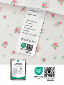 1 pieza Funda de cojín con volantes y estampado adorable, suave y transpirable, funda de almohada sin relleno, disponible para decoración casual del hogar, sofá interior, dormitorio, uso en dormitorio. Lavable a máquina, para todas las estaciones. Para ropa de cama del hogar y artículos esenciales para dormitorio. Certificado Oeko-Tex