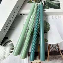 10-Inch, 4pcs Set Colorful Cone Candles, Rainbow Spiral Candle Sticks, Unscented Soft Toned Candles, Unscented Smokeless Spiral Candle Holders, Suitable For Weddings, Holidays, Parties, Home Decor (Autumn Colors) - Multicolor - View 12