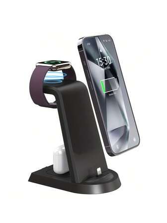 3 In 1 Charging Station For IPhone,Wireless Charger For IPhone 16e 16 15 14 13 12 11 X Pro Max And Watch,Wireless Charging Station