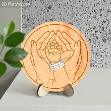 2pcs Baby Birth Wristbands&Baby Birth Announcement Sign Hello World Text With Wooden Tray,For Baby Shower Gender Reveal Party Pregnancy Announcement Birthday Party Nursery Decorations Christmas Decorations