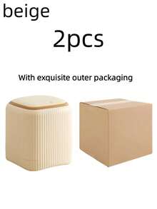 Multi-Functional Desktop Plastic Storage Bucket, Fashionable Mini Trash Can, Mini Trash Can With Lid - Detachable Small Trash Can, Small Plastic Trash Can, Pop-Up Countertop Garbage Basket, Suitable For Bathroom, Office, Kitchen, Bedroom, Desk, Coffee Table, Office, Car. Multiple Colors Available