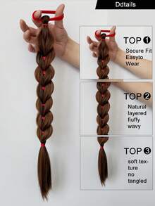 KIDS 1pc Ponytail Extension Hairpiece Ponytail Hair Extensions Bubble Pony Tail Synthetic For Girl Daily - Multicolor - View 5