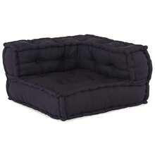 vidaXL Modularer Pouf anthrazit 140x70x36 cm Stoff - Grigio - Visualizzare 3