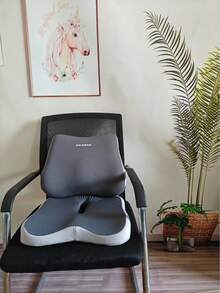 2件套人体工学座垫及腰部支撑套装 | 旨在改善坐姿 | 提升驾驶视野，长时间坐姿舒适 | 柔软记忆海绵提供支撑 | 适用于办公室、汽车和卡车