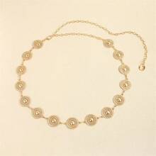 Cinto Faixa De Cintura Com Corrente Fashion Blogueiras dançando Quatrado - Dourado - Visão 3