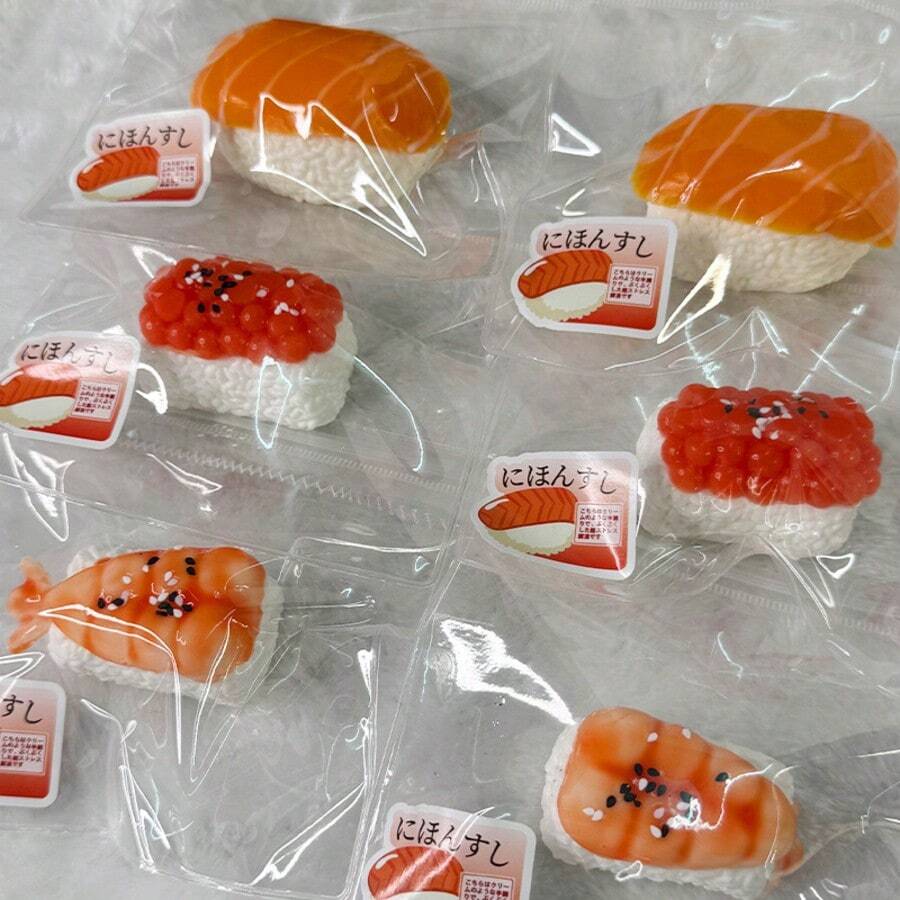Foodie Sushi Series Pinch&Pinch Super Soft Mud Feel Easy To Relieve Stress Slow Rebound Silicone Birthday Gift - Christmas Gift Perfect Gift - Gift - 彩色 - 查看 1