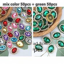 50pcs Oval Teardrop Rhinestone Crystal Sew-On Beads For Clothing, Hat, Shoe, Bag Embellishment - Oval - View 27
