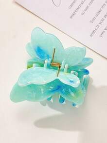 6pcs/1pc Marble Patterned Butterfly Shaped Hair Claws, 6.5cm/2.56Inch, Women's Headwear, Hair Accessories, Hair Clips, Claw Clips, Hair Claw On The Back Of The Head, Suitable For Casual, Party, Street And Other Scenes, Cute And Versatile Style High-End Hair Accessories, Can Be Used As Holiday Gifts, Can Be Worn All Year Round, Thick And Thin Hair Can Be Used Fashion Hair Clutch Elegant Hair Jaw Clip - Multicolor - View 8