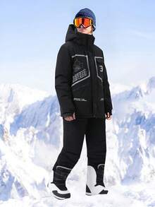 LEIFENSH 男友风格男士专业滑雪服夹克和裤子套装，适合运动和户外活动 HX5591-1 滑雪服