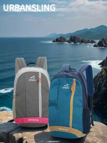 Men's Lightweight Dual Color Travel Backpack Spacious Multi-Functional Design With Pockets For Hiking, Camping, Cycling, And Casual Outings Perfect Unisex Gift For Students And Family Adventures