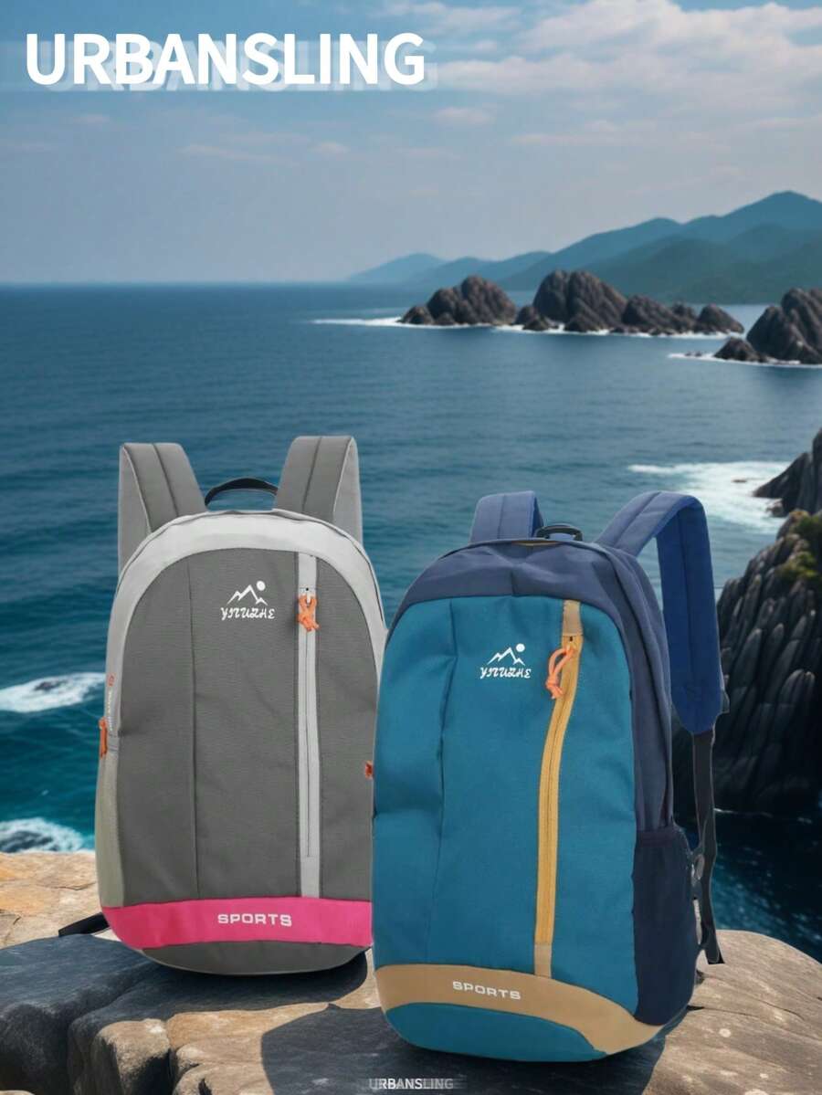 Men's Lightweight Dual Color Travel Backpack Spacious Multi-Functional Design With Pockets For Hiking, Camping, Cycling, And Casual Outings Perfect Unisex Gift For Students And Family Adventures