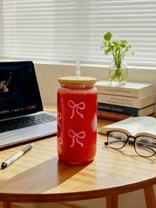 粉色蝴蝶结咖啡吸管杯、果汁吸管杯、奶茶吸管杯、抹茶下午茶吸管杯——送给朋友的最佳礼物选择！ - 彩色 - 查看 2