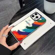 Colorful Silver Apple Phone CaseColorful Life With A  FaceCompatible With  11 To  17 Models The Cases Lens Protection Function Ensures The Camera Remains Undamaged During Shooting  Guaranteeing Image Quality - Black - View 5
