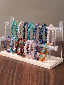 1 pieza Organizador de joyería y accesorios para el cabello multifuncional de acrílico, estante de almacenamiento para pulseras, collares y diademas para el tocador del dormitorio, regalo perfecto para la familia, amigos y compañeros de clase