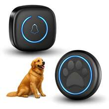 Dog Door Bell For Potty Training, Smart Wireless Doggie Doorbell To Go Outside, 1000 Feet Long Range With IP65 Waterproof Super-Light Touch Button, 60 Melodies & Adjustable Volume - 黑色 - 查看 8