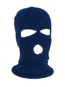 1 chiếc, Mặt nạ trùm đầu 3 lỗ toàn mặt Balaclava màu đen dành cho cả nam và nữ, Mặt nạ Balaclava đan cho các hoạt động ngoài trời, Luyện tập trượt tuyết đạp xe - màu đen - Xem 11